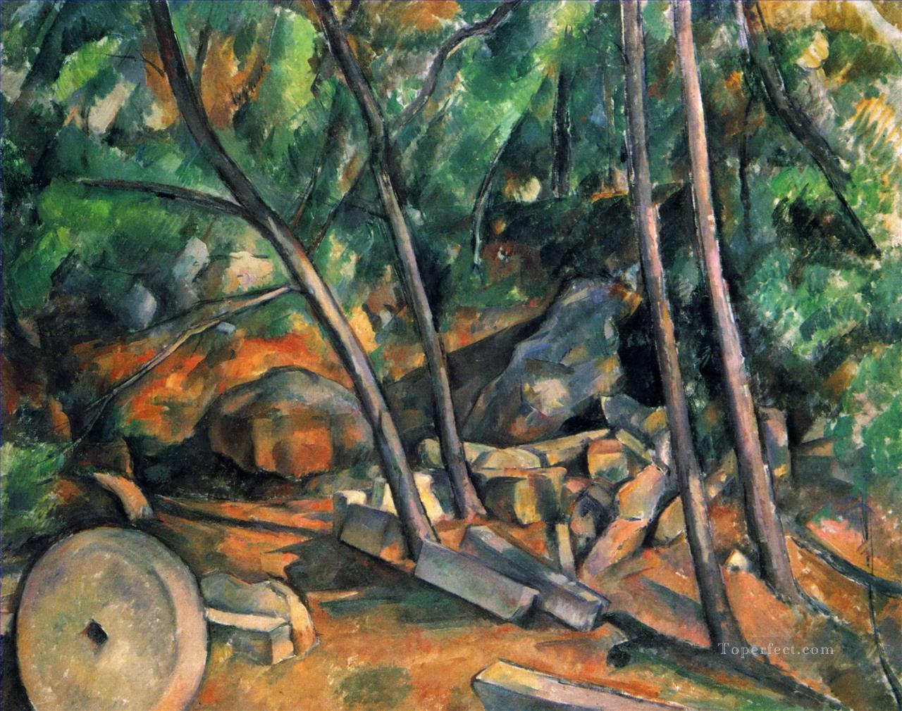 Woods with Millstone Paul Cezanne scenery Oil Paintings